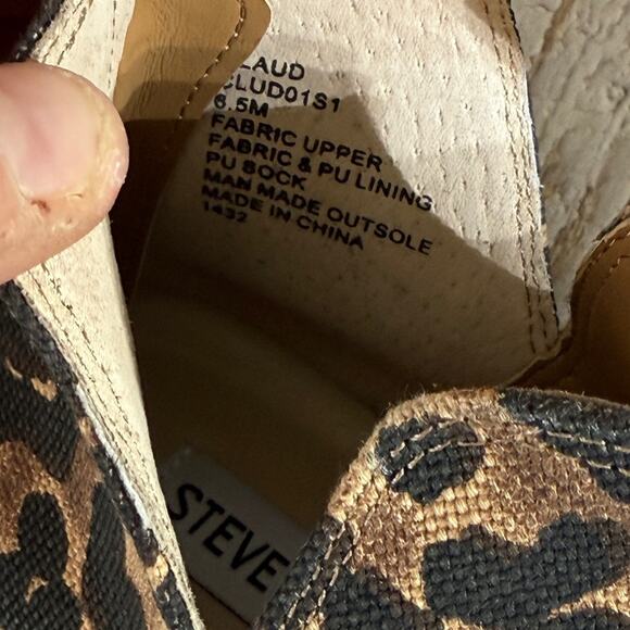 Steve Madden Leopard Print Slip-On Sneakers Womens 6.5 Casual Animal Print - Picture 6 of 6